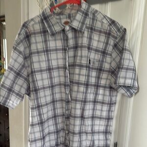 Dickies Men's Plaid Shirt - White and Black
